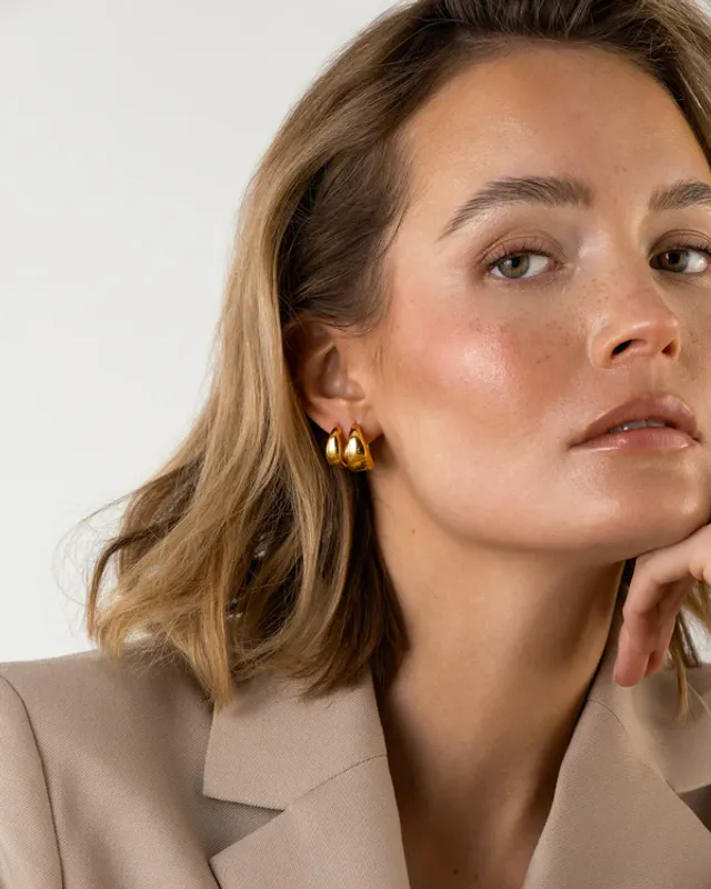 Mockberg Ørepynt - Bold Hoops Gold (Medium) MO145