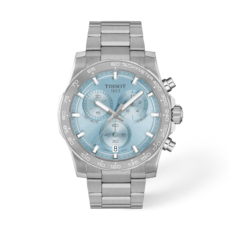 Tissot Ø42mm 100m' Supersport Chrono Isblå/Stål