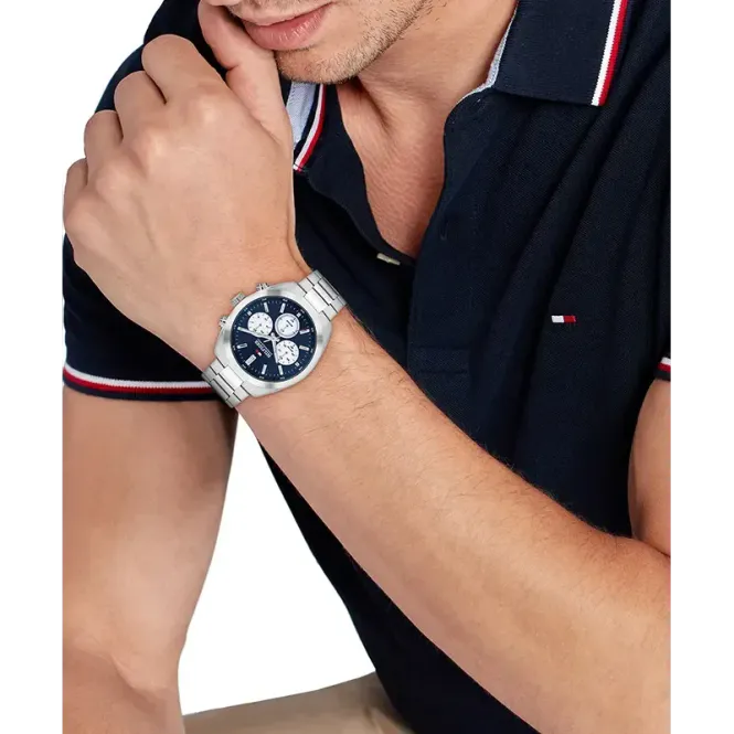 Hovedbilde Tommy Hilfiger Ø40mm 5ATM sølv/blå