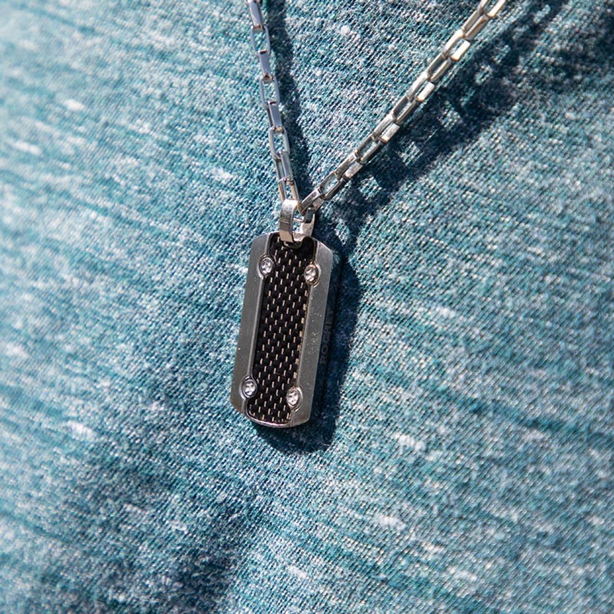 ROCHET BIJOUX PENDANT DEFENDER SS/CARBON BLACK