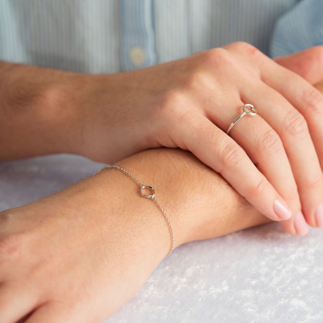 Hovedbilde Nora Mørk Armbånd i rhodinert sølv- 710308