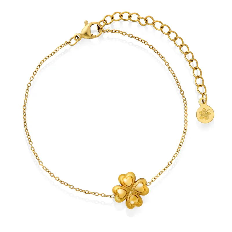Frida Leonore by Gulldia- Lucky- armbånd i forgylt stål L:18+5cm