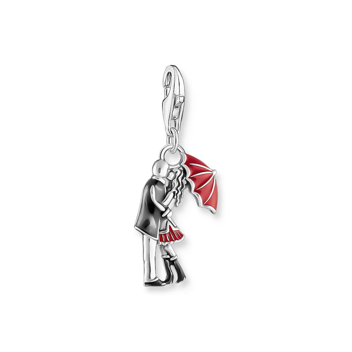 THOMAS SABO charm, 'Kyssende par', sølv og emalje