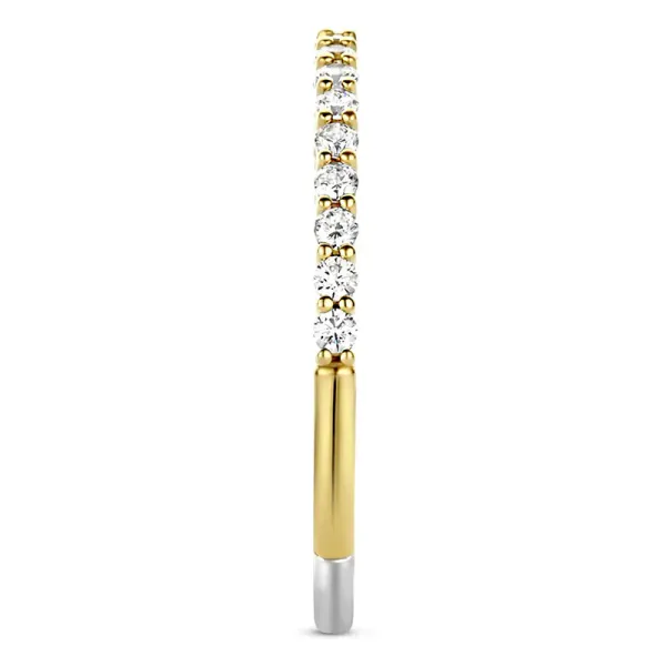 Hovedbilde Ti Sento ring- tofarget med cubic zirkonia