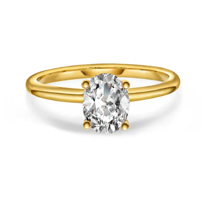 Hovedbilde Ring EMPRESS 585 gull med LAB grown diamant ...