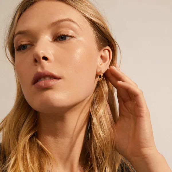 Hovedbilde PILGRIM SOLIDARITY medium øredobber, gullbelagt ...