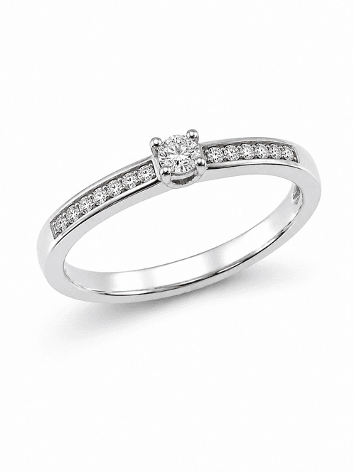Hovedbilde Ring 585 gull med diamanter- 0,55ct TWP Str.56