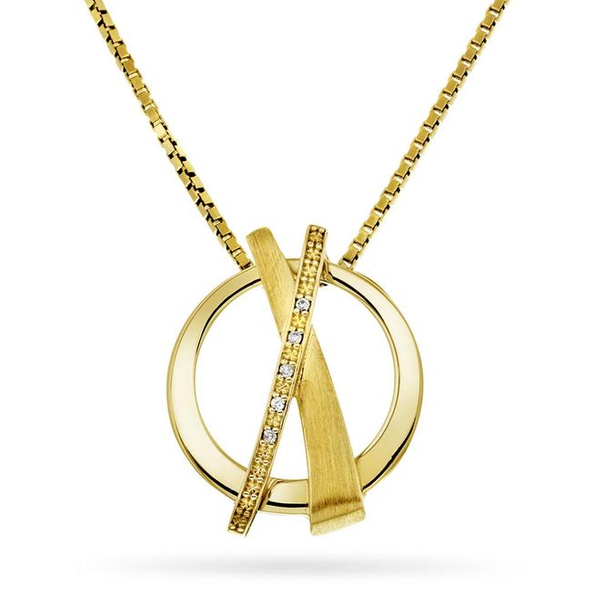 Hovedbilde Anheng i 585 gull og diamant 0,014CT WP2 inkl. ...