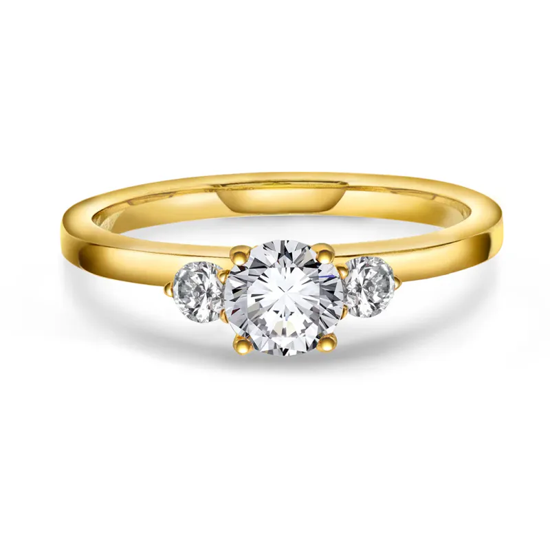 Ring PRINCESS 585 gull med LAB grown diamanter 0,95ct VS1