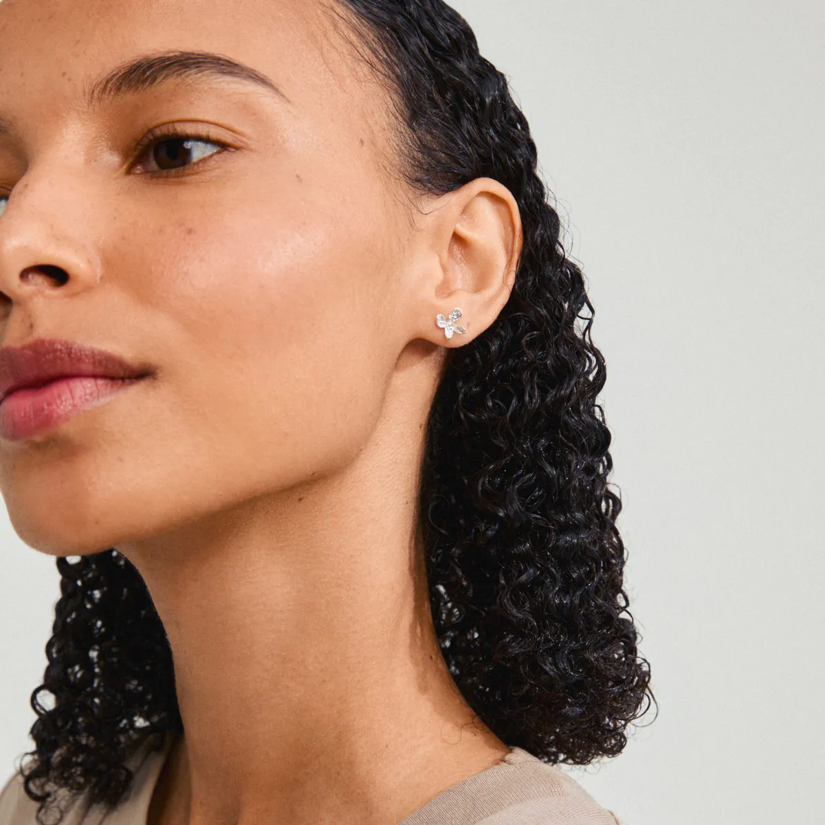 AGLAIA earrings silver-plated - Ø10mm