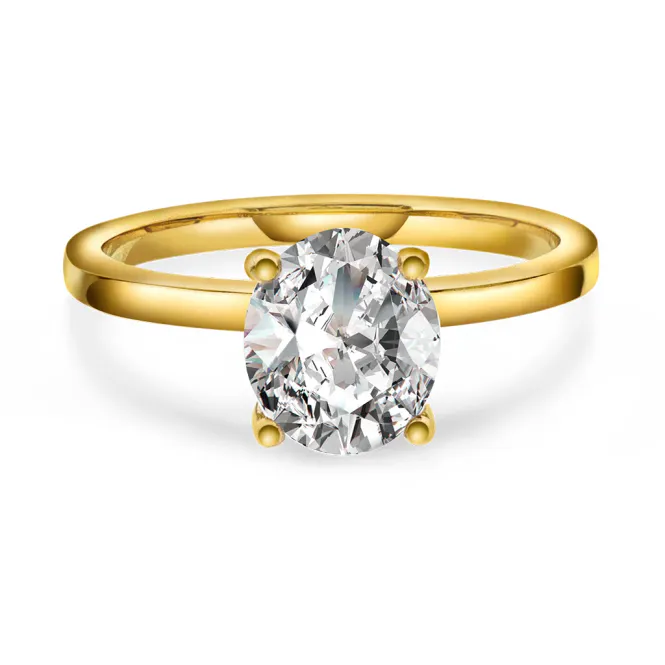 Hovedbilde Ring EMPRESS 585 gull med LAB grown diamant 3,0ct ...