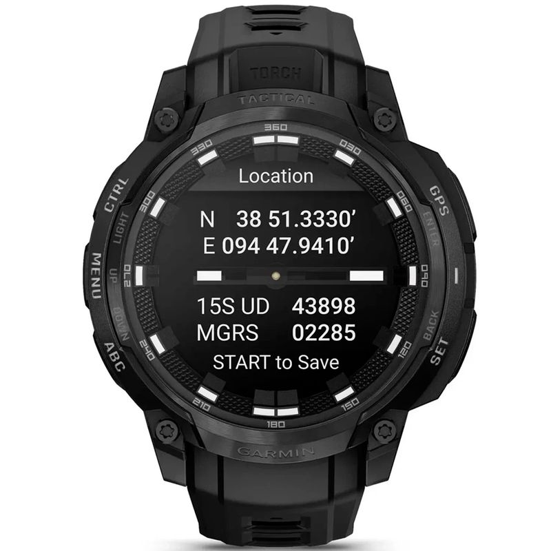 Garmin Ø47mm 100m' Instinct® Crossover AMOLED - Tactical Edition, Safirglass