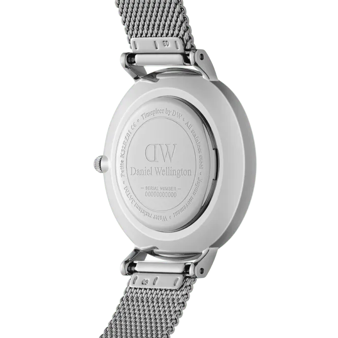 Hovedbilde DW Ø32mm Petite Sterling sølv/hvit 3ATM