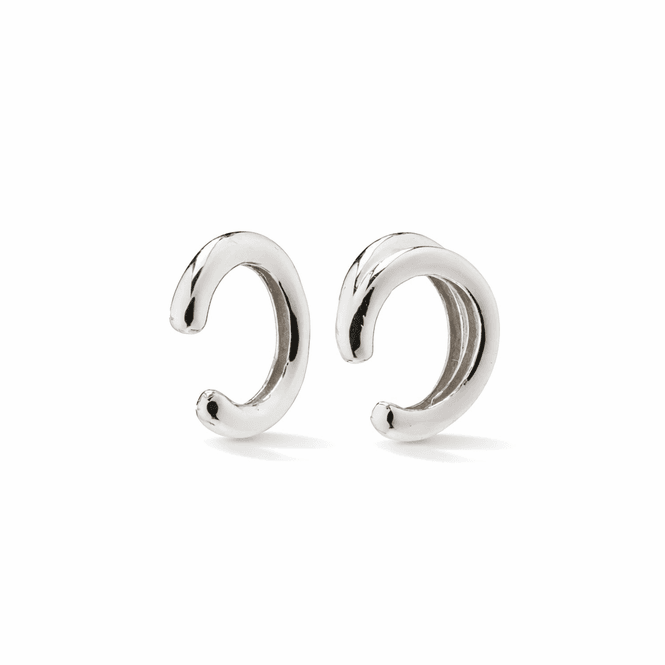 Hovedbilde PILGRIM LISETTE earcuff, sølvbelagt, 2-i-1 sett