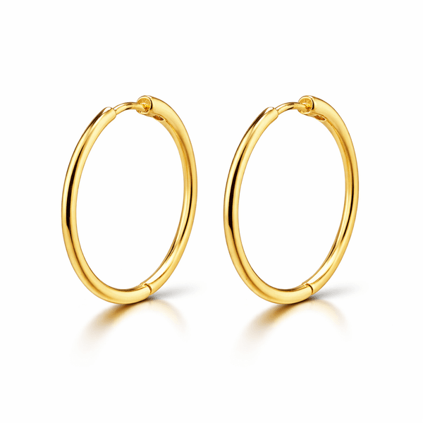 Hovedbilde PILGRIM EANNA øredobber, gullbelagt- Ø22mm