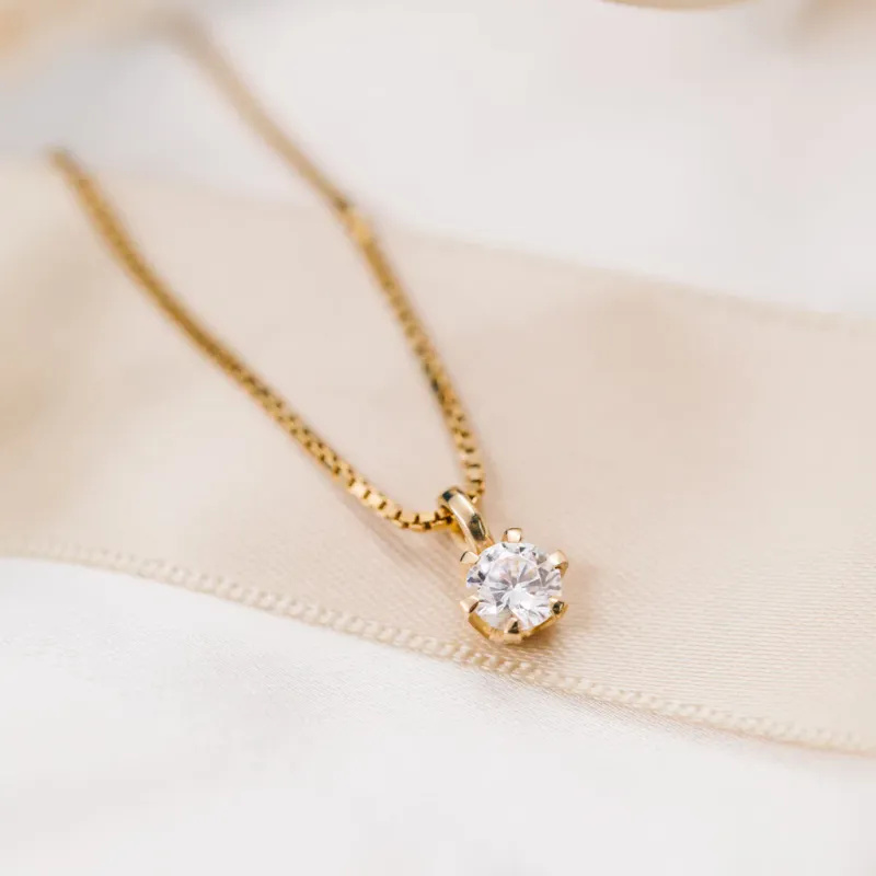 Halskjede CONTESSA 585 gull med LAB grown diamant 0,50ct VS1