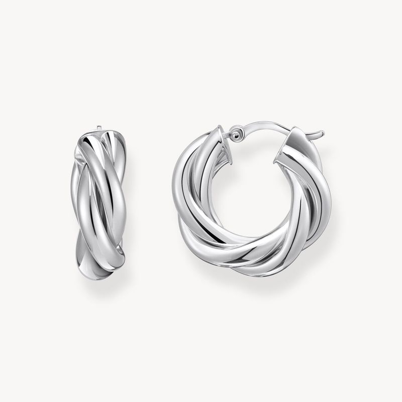 THOMAS SABO øredobber i sølv, flettet design