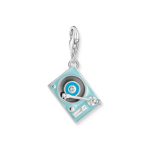 Bilde av THOMAS SABO charm, turkis platespiller - sølv og ...