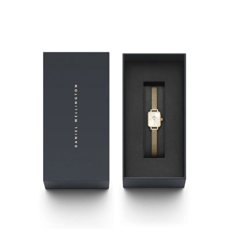 DW Quadro Mini Evergold Champagne 15,5x18mm