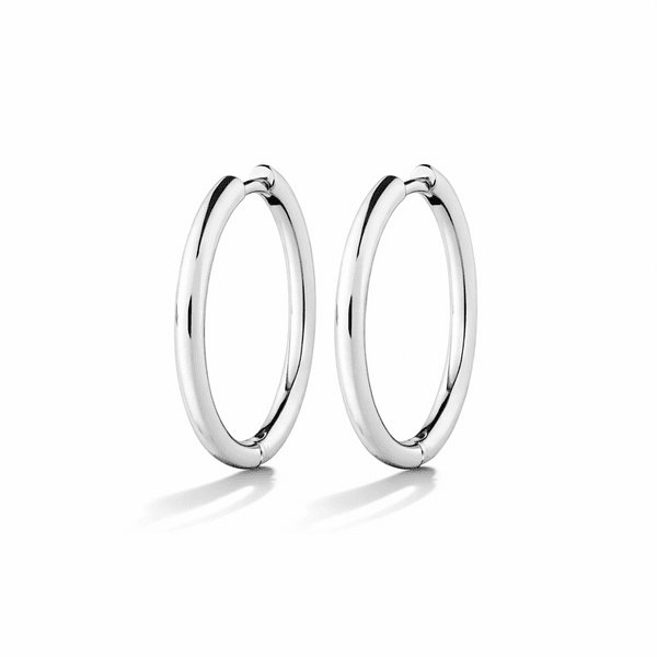 Hovedbilde PILGRIM CHARM øredobber, sølvbelagt - Ø25mm