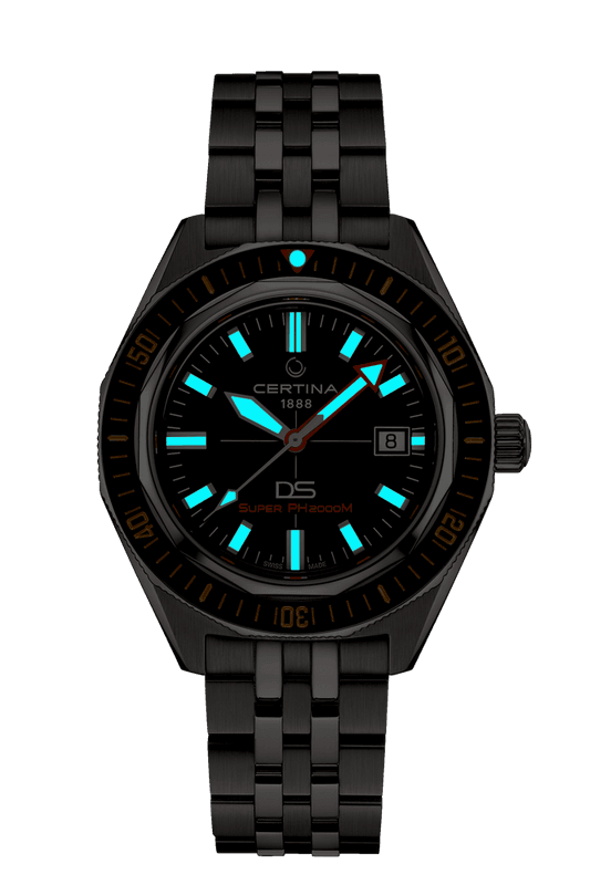Certina DS Super PH2000M STC Aut Titanium Ø43mm, Sort