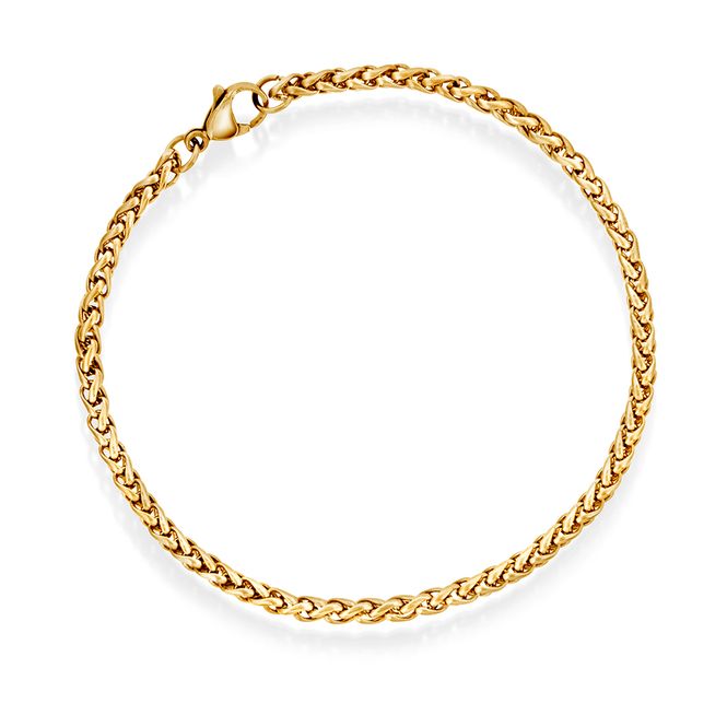 Hovedbilde Armbånd i stål- L:20 cm gullfarget