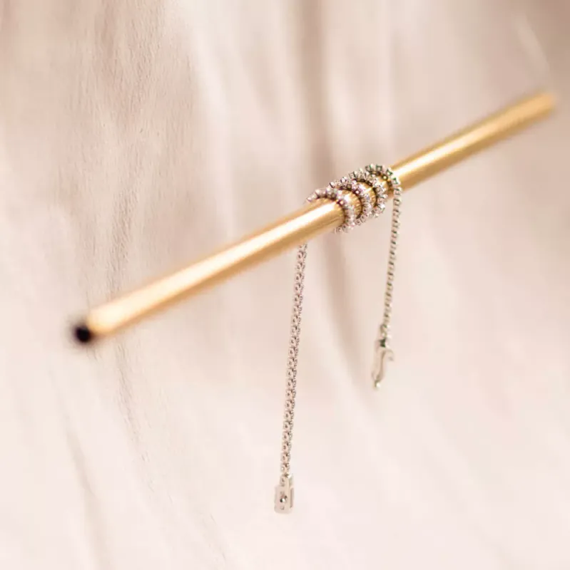 Diamant- armbånd i 585 hvitt gull 1.00ct TWSI
