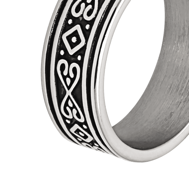Hovedbilde Rochet herrering- TALISMAN polert stålring 8mm